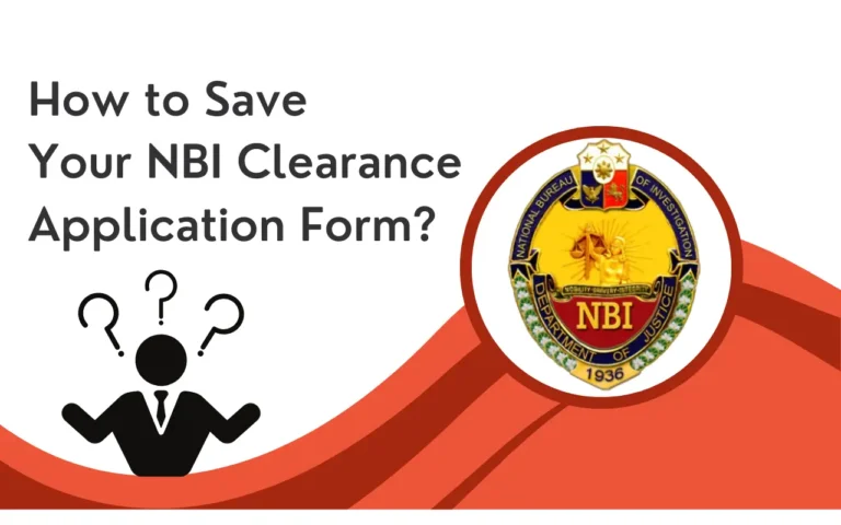 How to Save NBI Clearance Online Application Form? 3 save NBI clearance application