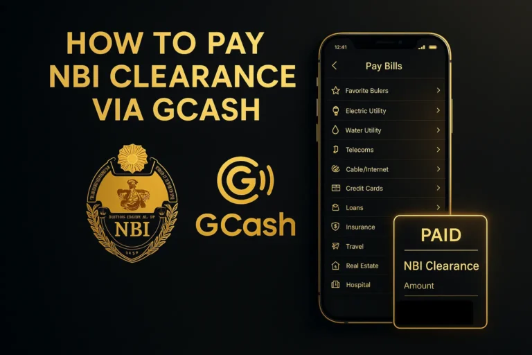 How to Pay NBI Clearance Using GCash in 2025? 1 Pay NBI Clearance Using GCash