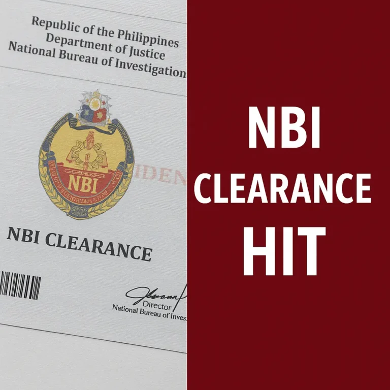 NBI Clearance Hit: Reasons, Process, and What to Do 9 NBI Clearance Hit