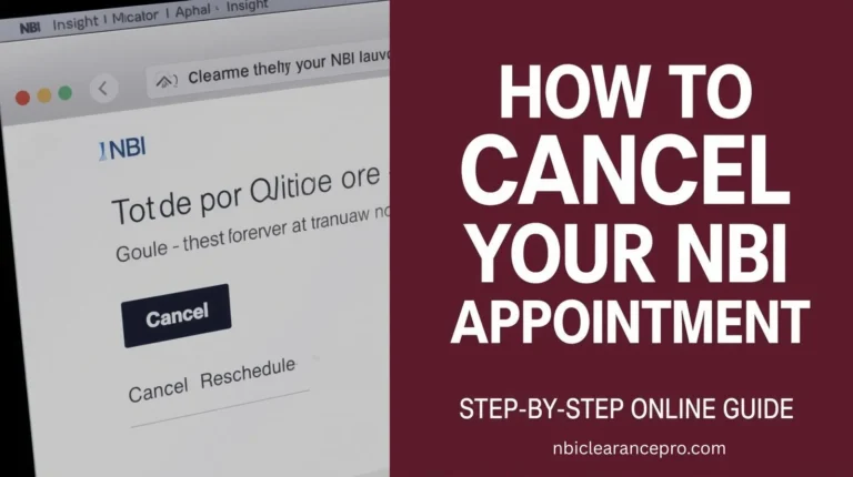 Cancel or Rebook Your NBI Schedule Easily 6 Cancel Your NBI Appointment