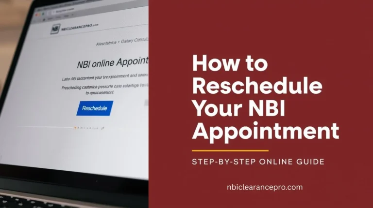 How to Reschedule Your NBI Appointment 5 Reschedule Your NBI Appointment
