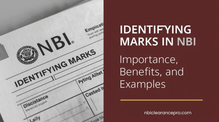 NBI Identifying Marks: Meaning & Examples 3 identifying marks in nbi