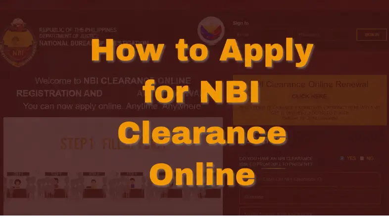 NBI Online Clearance How to Apply for NBI Clearance Online