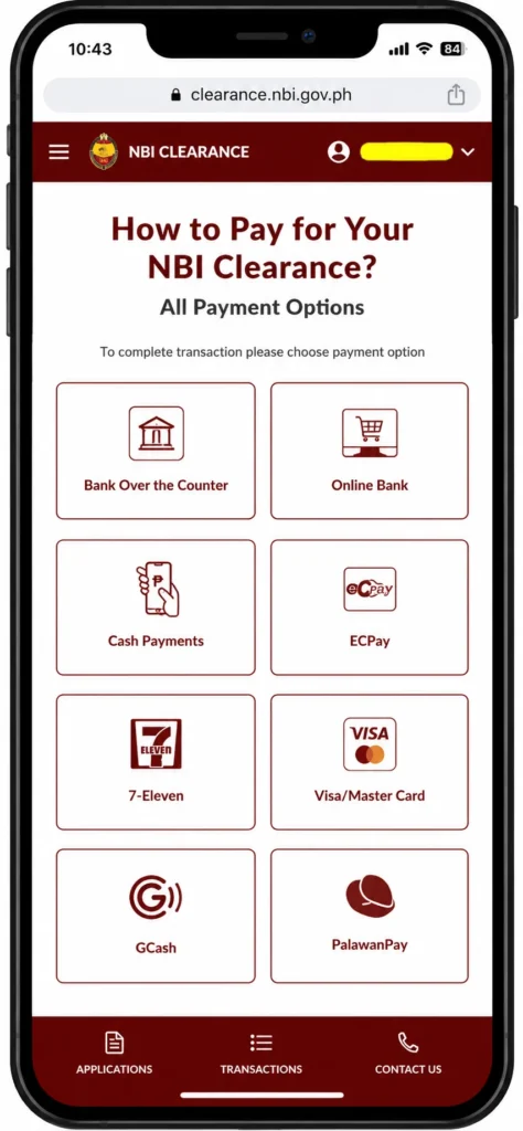 NBI Online Clearance Philippines: Application and Renewal Guide 8 Choose a Payment Method