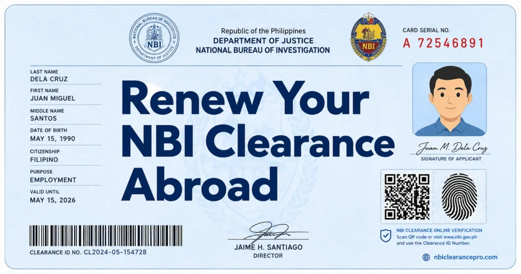 NBI Online Clearance Philippines: Application and Renewal Guide 15 NBI Clearance for Applicants abroad