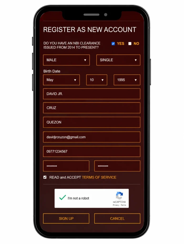 NBI Online Clearance Philippines: Application and Renewal Guide 3 register nbi account