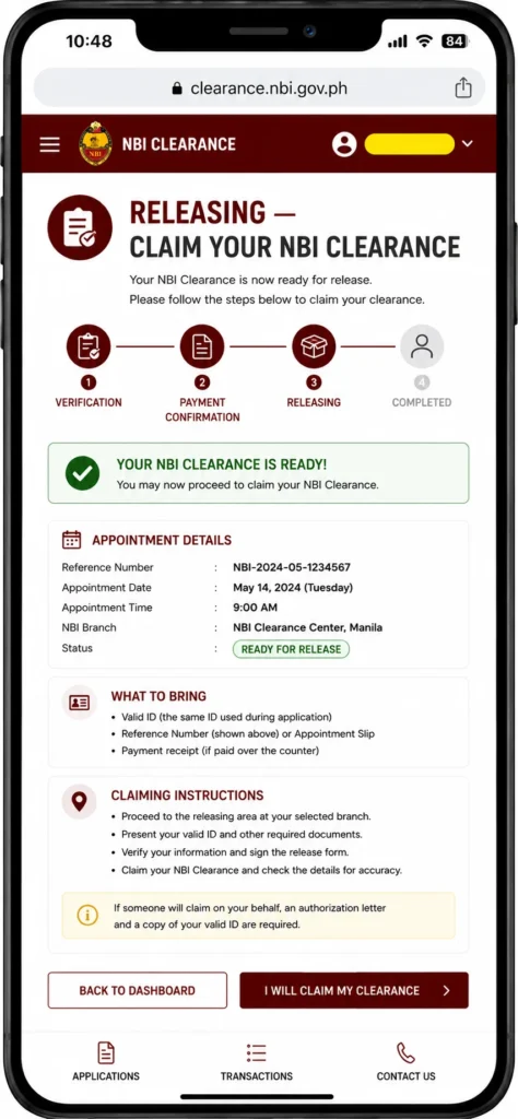 NBI Online Clearance Philippines: Application and Renewal Guide 11 Claim Your NBI Clearance