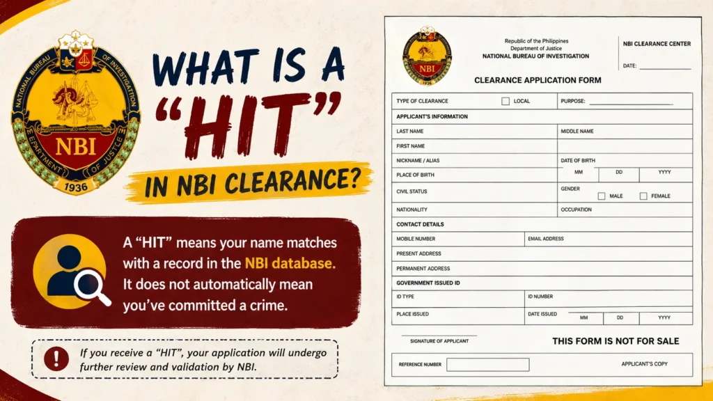 NBI Online Clearance Philippines: Application and Renewal Guide 14 “HIT” in NBI Clearance
